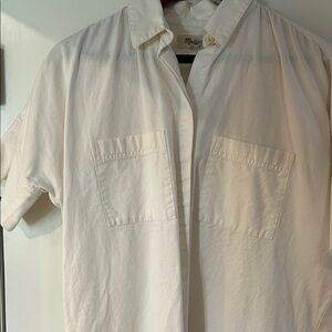 Madewell Women's Cream Button Down dress